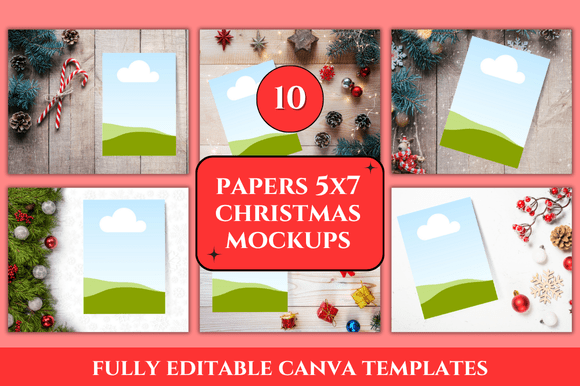 10 Christmas Paper Mockup Canva: Elevate Your Holiday Designs
