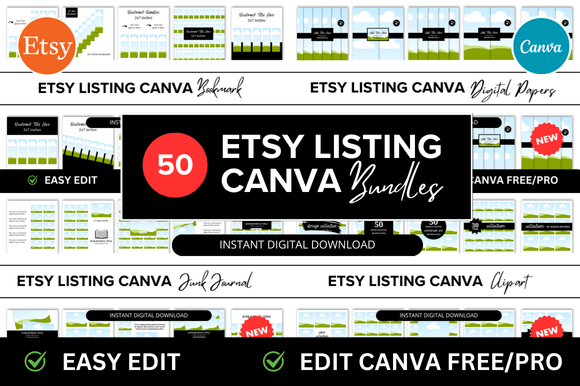 50 Etsy Listings Mockup Bundle: Elevate Your Digital Shop
