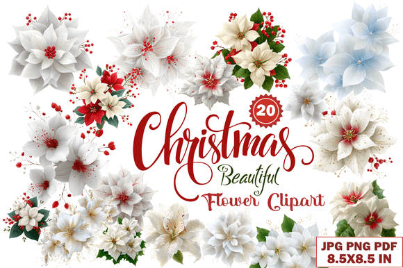 Christmas Beautiful Flower Clipart: Elevate Your Festive Designs