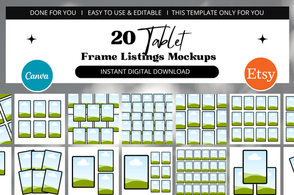 Elevate Your Etsy Listings with Professional Tablet Frame Mockups