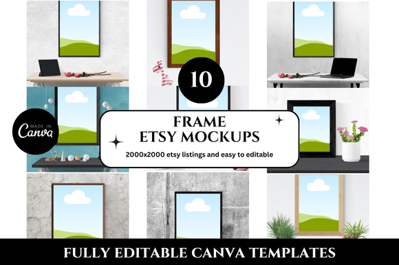 Elevate Your Etsy Shop with Professional Frame Listings Mockups