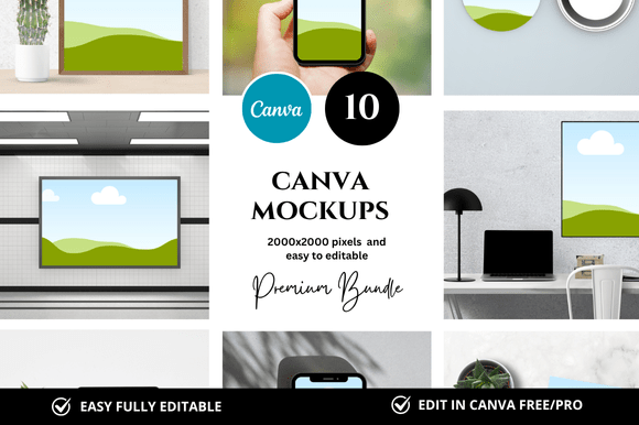 Elevate Your Visuals with 10 Photo Canva Mockup Templates