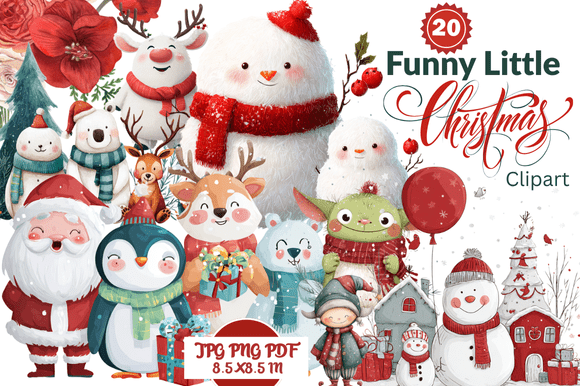 Funny Little Christmas Clipart: A Designer's Festive Toolkit