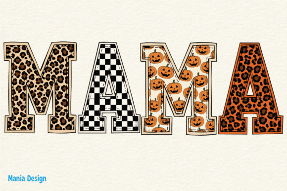 Halloween Mama Leopard Pumpkin PNG: A Festive Design Asset