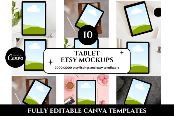 Tablet Etsy Listings Mockup: Elevate Your Digital Shop