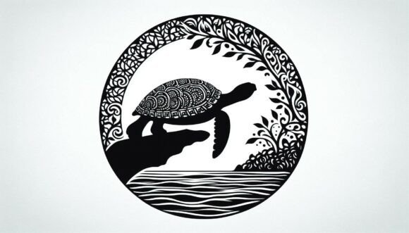 Turtle on a Rock: A Symbol of Resilience in Design