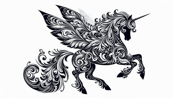 Unicorn with Fairy Wings: A Whimsical Design Asset for Modern Creatives