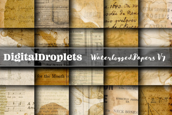 Waterlogged Papers Vol. 7: Vintage Textures for Modern Design