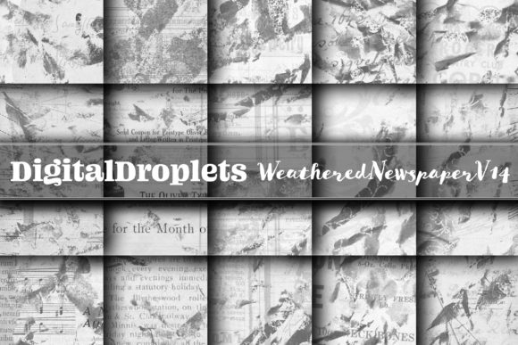 Weathered Newspaper Vol. 14: Vintage Textures for Modern Design