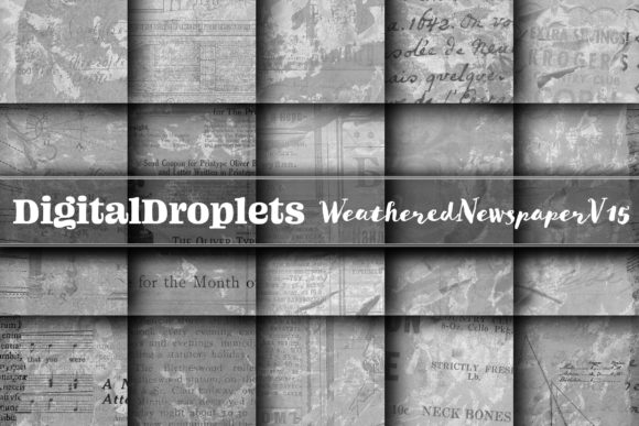 Weathered Newspaper Vol. 15 | Vintage Paper Design Assets